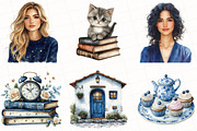 Dreamy Night Cottage Clipart, an Illustration by OK Design (Thumbnail 4 of 5)