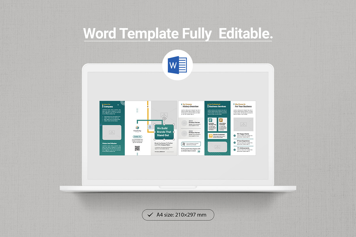 Business Tri-Fold Company Brochure, a Brochure Template by Creativity-Design (Photo 4 of 4)