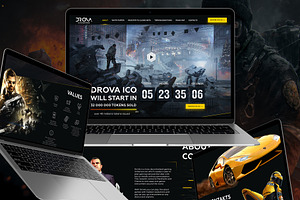 Game landing page for ICO template, a Landing Page Template by store for you