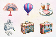 Pink Summer Santorini Travel Clipart, an Illustration by CreationArt (Thumbnail 6 of 9)