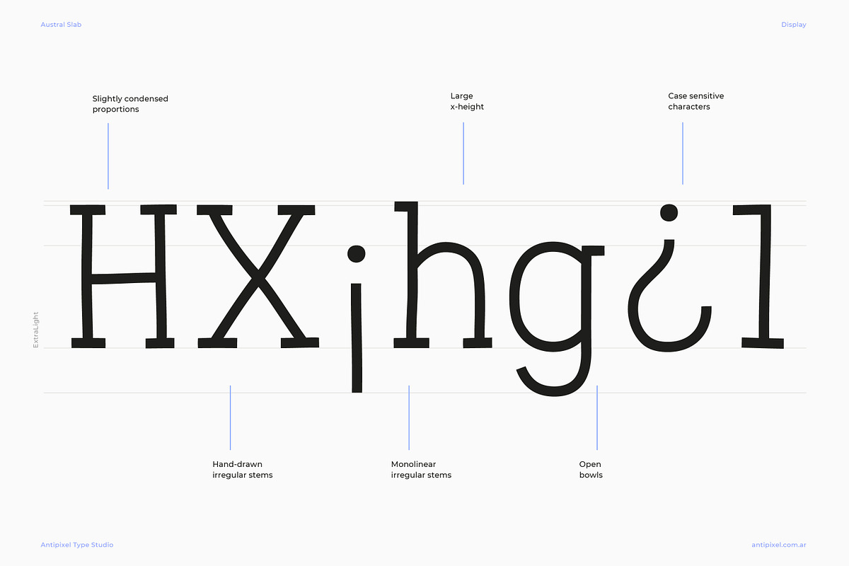 Austral Slab | Hand-drawn Slab Serif, a Slab Serif Font by Antipixel Type Studio (Photo 9 of 17)