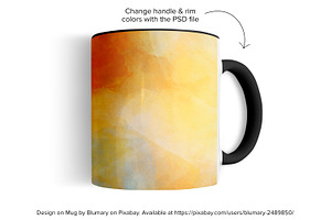 PSD MUG MOCKUP - 11 Oz Mug On Side