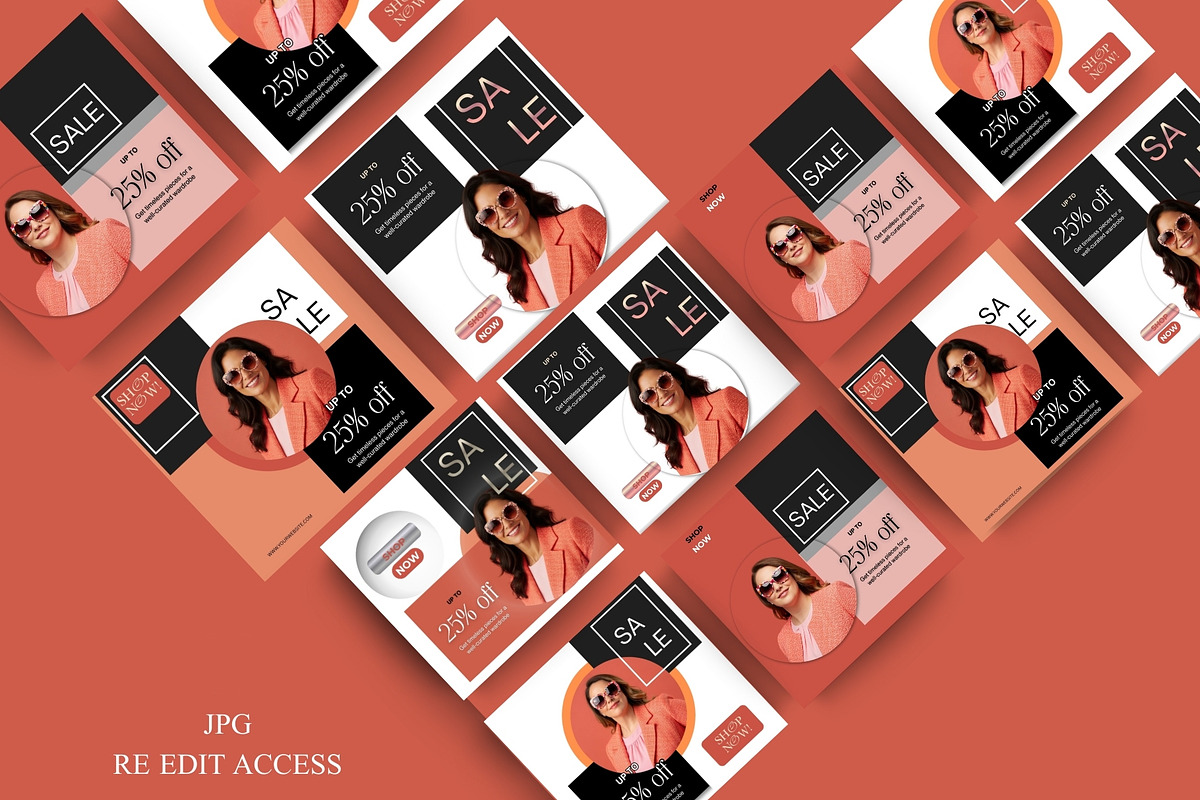 Coral Fashion Sale Flyer Pack, a Branding & Logo Template by Aban's World (Photo 4 of 4)