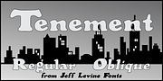 Tenement JNL, a Serif Font by Jeff Levine Fonts (Thumbnail 1 of 5)
