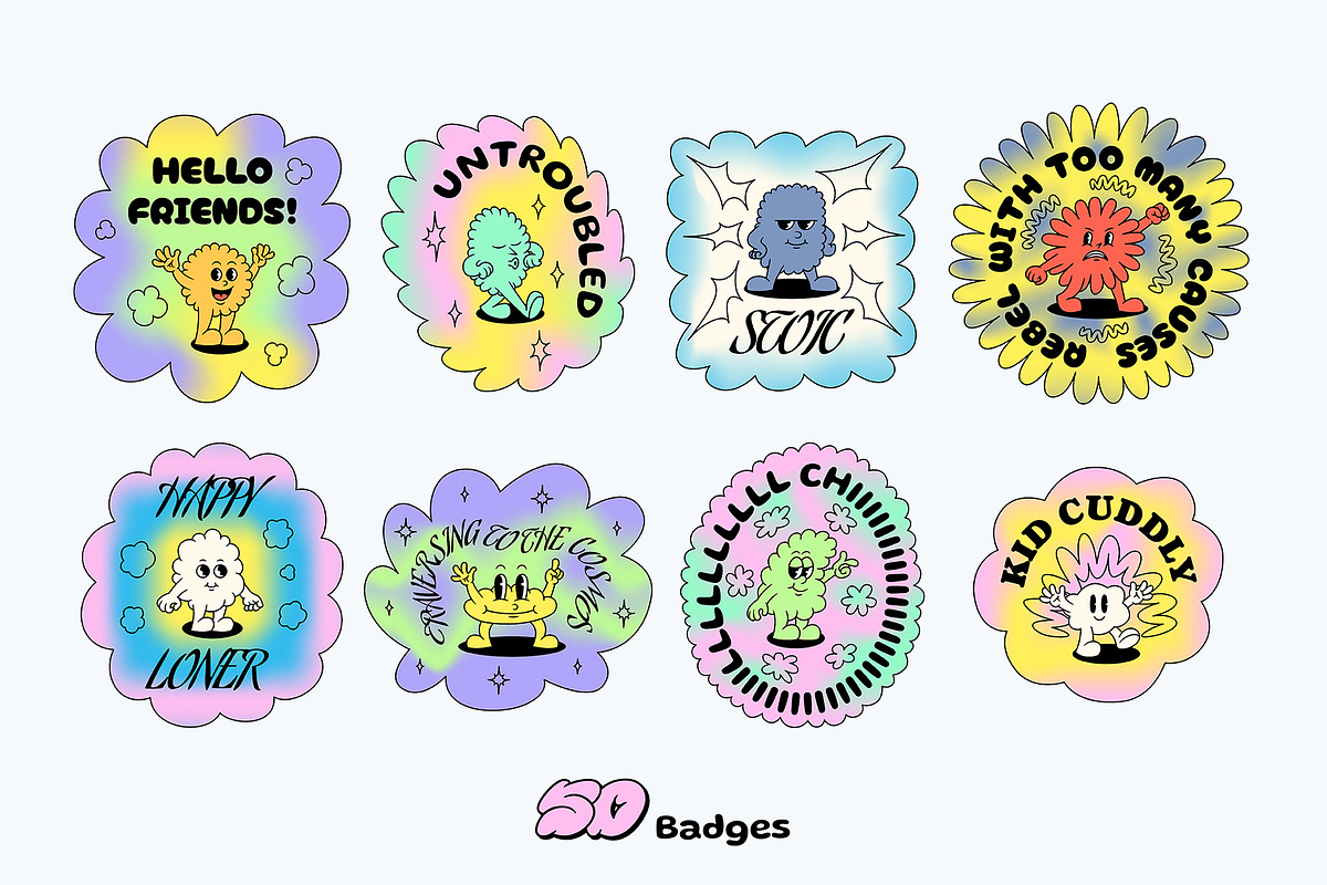 Cloudy Cartoon Characters, an Illustration by The Isian (Photo 6 of 16)