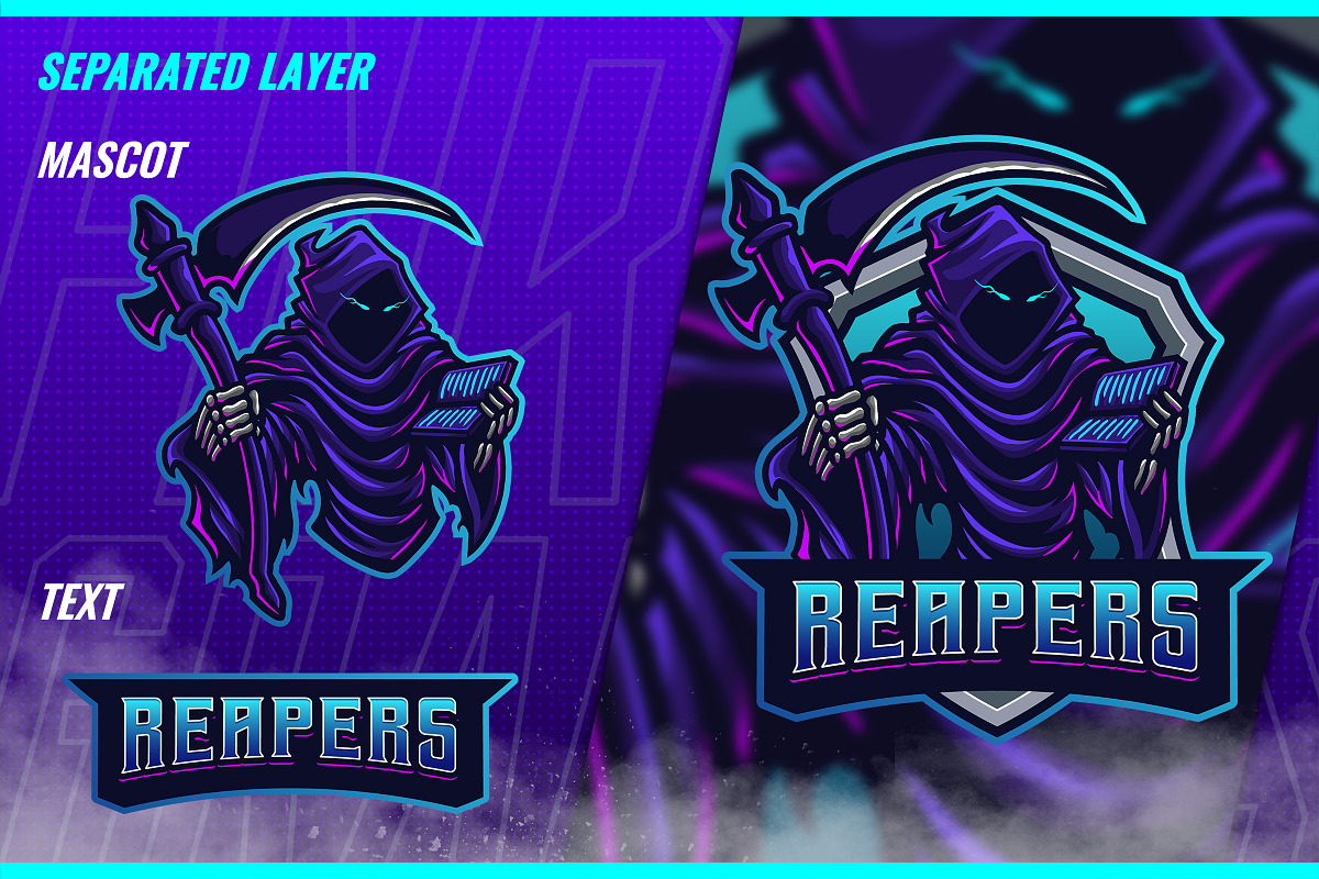Death Reaper - Mascot & Esport Logo, a Branding & Logo Template by FNR Graphics (Photo 3 of 5)
