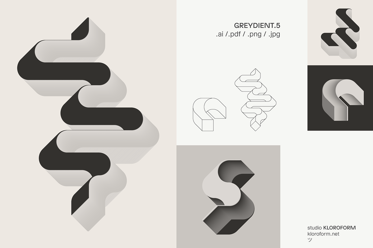 Greydient 5 - Blend Objects, an Object Graphic by kloroform (Photo 9 of 14)