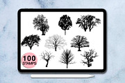 100 procreate tree stamps, a Brush Add-On by Arts For Peace (Thumbnail 5 of 6)