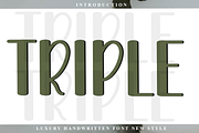 Triple, a Script Font by FreshTypeINK (Thumbnail 1 of 8)