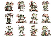 Whimsical Spring Frog Clipart, a Graphic by CitraGraphics (Thumbnail 4 of 4)