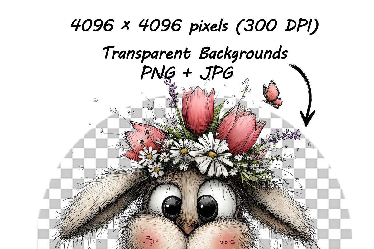 Whimsical Animals Floral Clipart, a Graphic by one-touch (Photo 16 of 18)