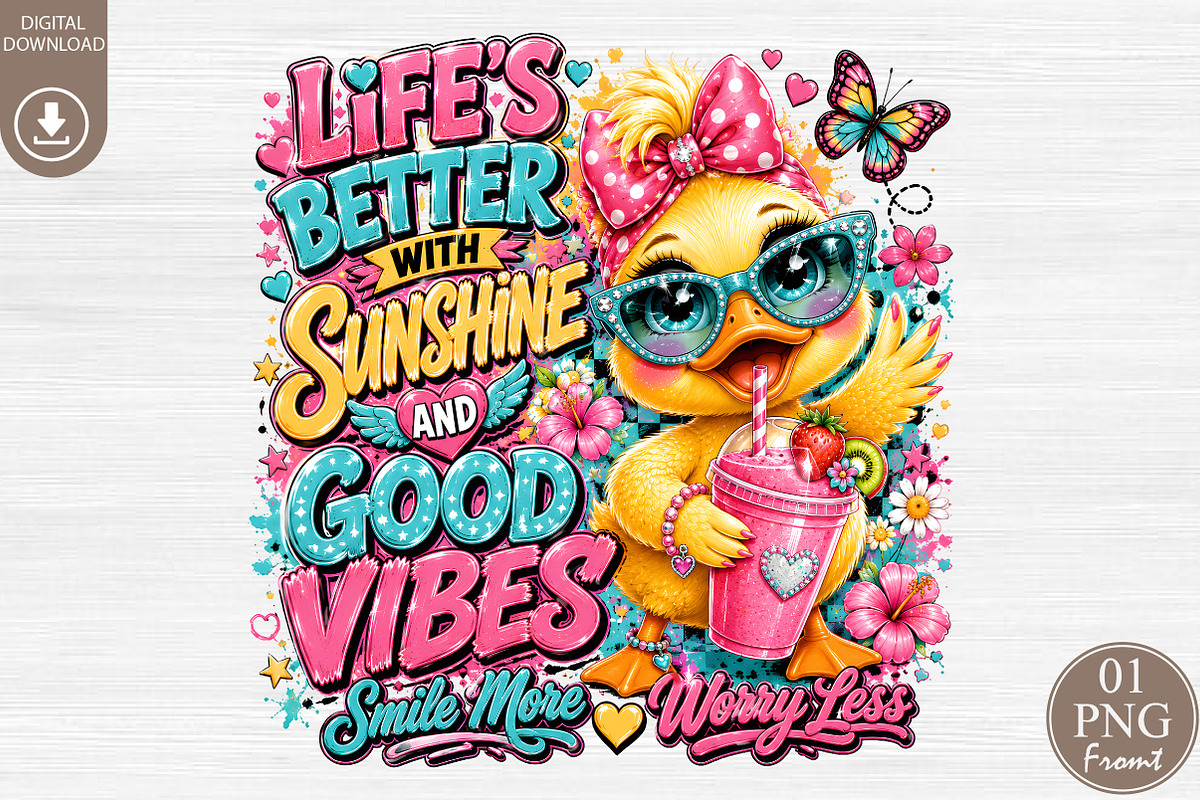 Life Better Sunshine & Good Vibes, a Seasonal Illustration by Rose Art (Photo 1 of 4)
