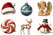 Retro Christmas Clipart, an Illustration by OK Design (Thumbnail 5 of 5)