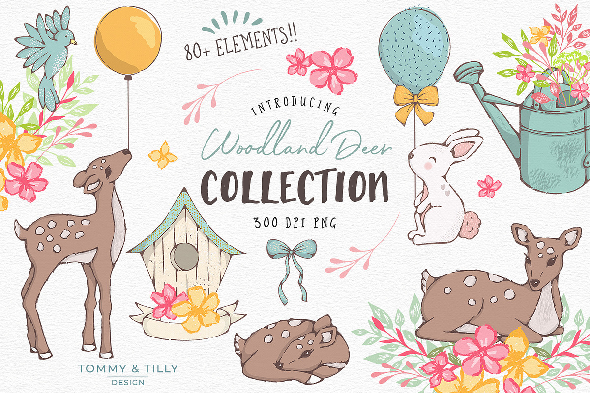 Woodland Deer Clipart, an Animal Illustration by Tommy & Tilly Design (Photo 1 of 6)