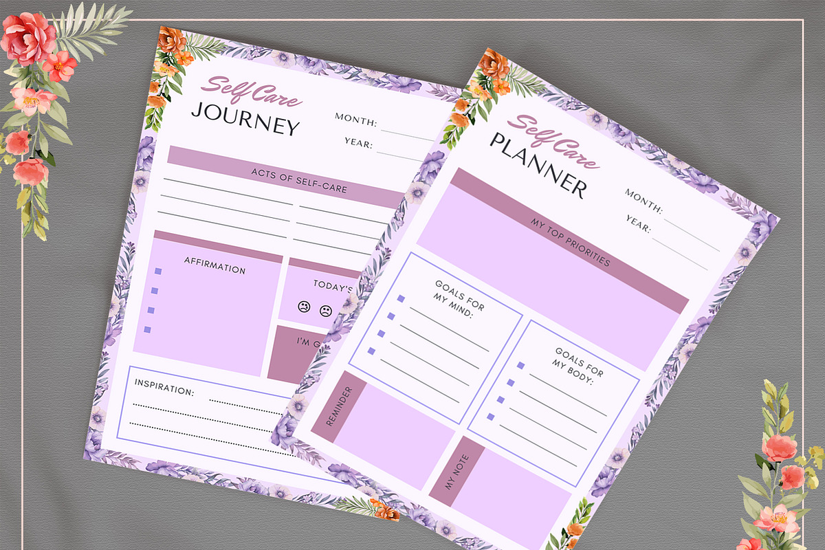 Self-Care Planner, Planner 2024, a Presentation Template by JustArtDigital (Photo 8 of 8)