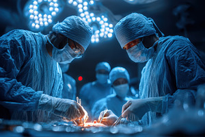 Surgeons performing surgery in opera, a Photo by Pixeness Studio
