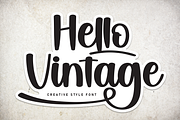 Hello Vintage | Script Font, a Handwritten Font by Scratchones (Thumbnail 1 of 9)