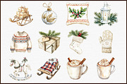 Cozy White Christmas Clipart Set, an Illustration by Sublimation Artist (Thumbnail 3 of 6)