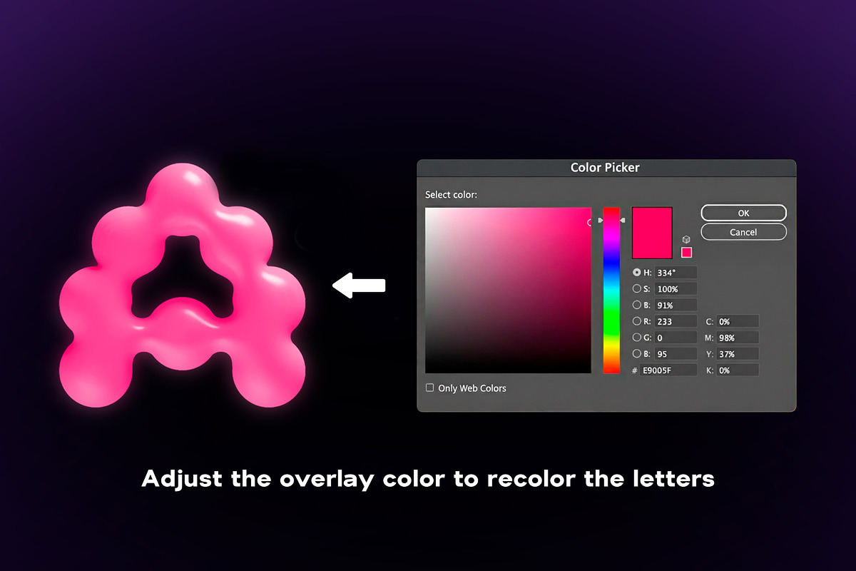 CANDY 3D BUBBLE FONT VECTOR, a Handwritten Font by BonkiStudio (Photo 7 of 9)