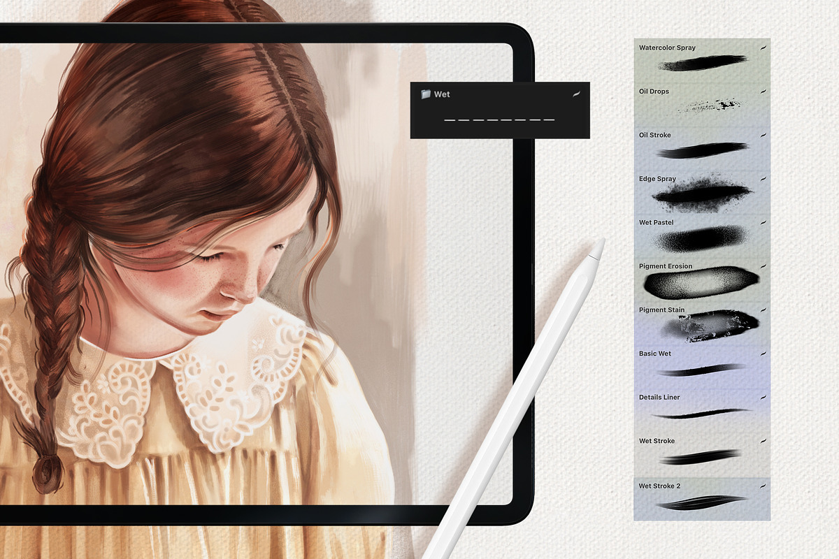 ARTIST'S STUDIO PROCREATE KIT, a Brush Add-On by AlexandraArt (Photo 3 of 17)