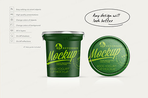 Yogurt Cup Mockup 400g