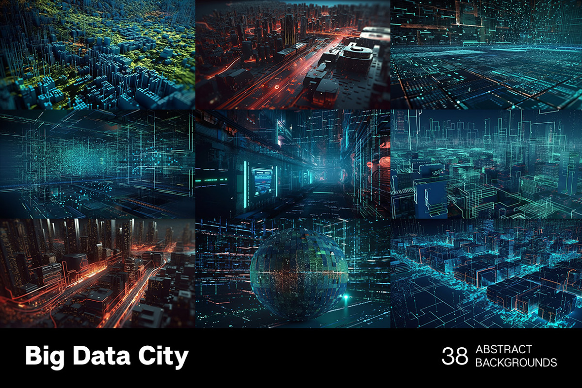 Bid data City - 38 images, a Background Graphic by Handmadefont (Photo 3 of 9)