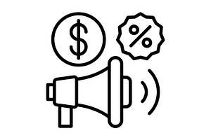 Megaphone Line Icon, an Icon by Pexelpy