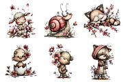 Magical Springtime Animals Clipart, an Illustration by Design Market (Thumbnail 3 of 4)