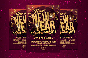 New Year Celebration Party, a Flyer Template by Muhamad Iqbal hidayat