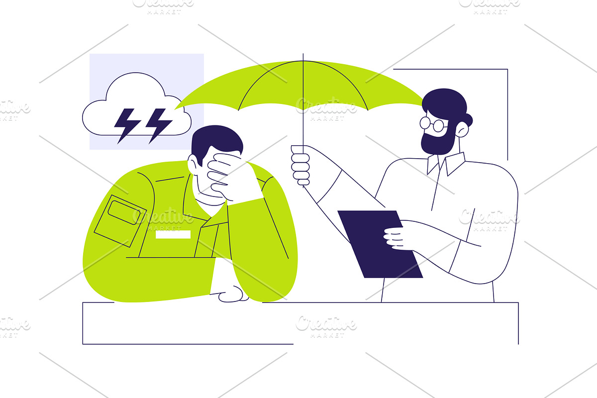 Military and veteran mental health, a Healthcare Illustration by Visual Generation