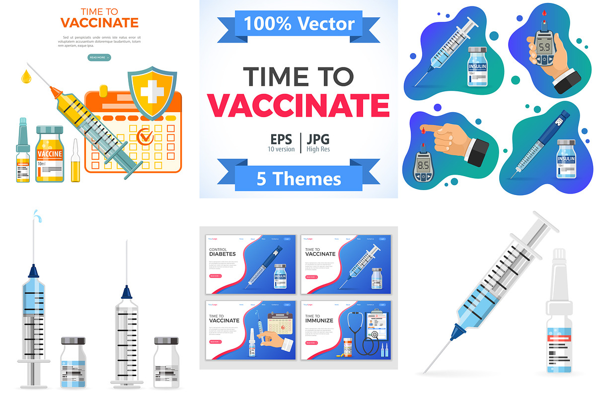 Vaccination Concepts with Syringe, a Healthcare Illustration by TAlex (Photo 1 of 6)