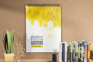 Monthly Calendar Mockups 18x24