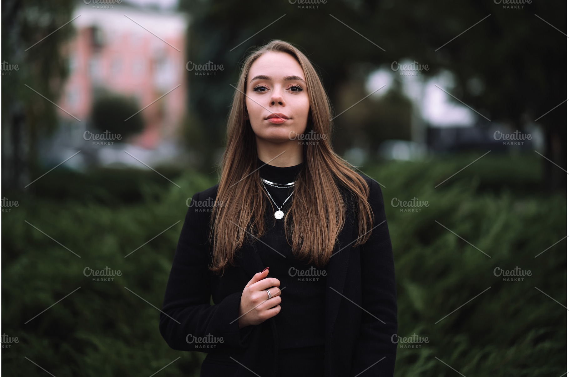 Young stylish woman in black coat, a Beauty & Fashion Photo by Red Hot Chili Pepper Shop
