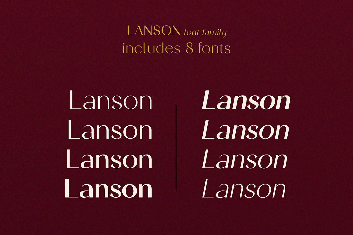 Lanson Font Family, a Sans Serif Font by Larin Type Co. (Photo 3 of 15)