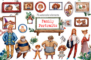 Family Portraits - Watercolor Set