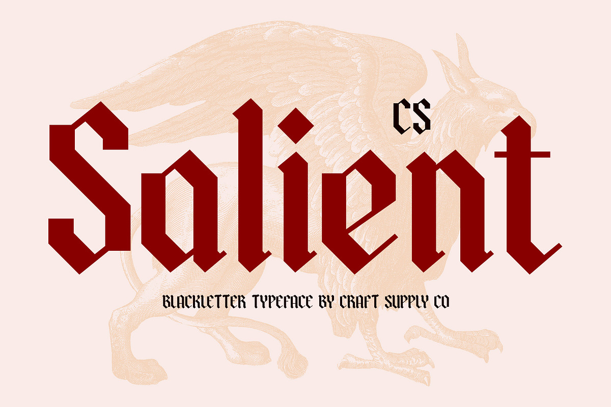 CS Salient – Blackletter Font, a Blackletter Font by Craft Supply Co. (Photo 1 of 8)