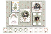 Boho‑Nordic Christmas Watercolor Set, a Seasonal Illustration by LenArt (Thumbnail 5 of 17)