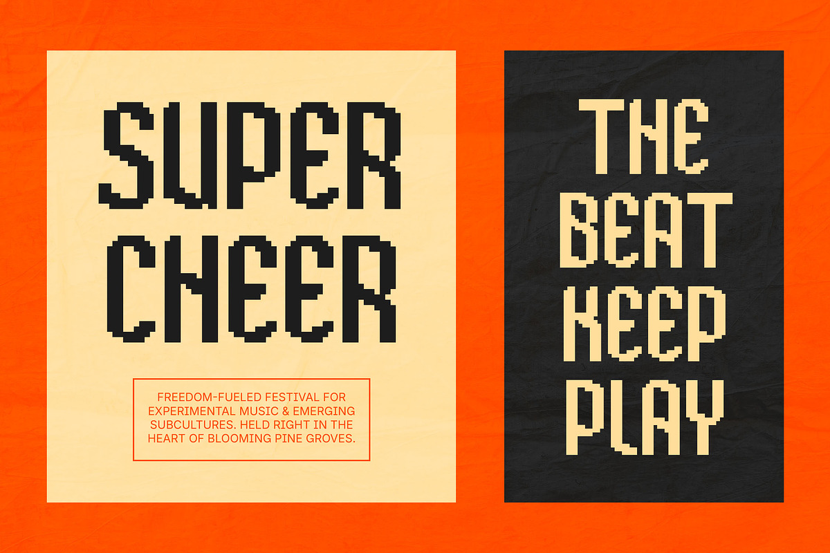 Brexamo - Pixelated Condensed Sans, a Sans Serif Font by Typia Nesia (Photo 6 of 16)