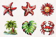 Whimsical Summer Clipart, an Illustration by CreationArt (Thumbnail 6 of 7)