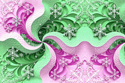 Abstract Fractal Pink and Green, a Pattern Graphic by Sharon Schwalbe (Thumbnail 1 of 2)