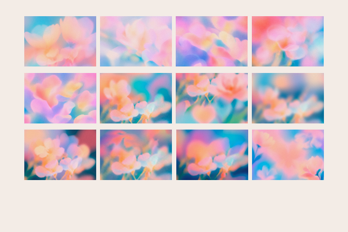 BLOOM - 20 Floral Gradients Set, a Texture Graphic by ghost friend's shop (Photo 2 of 5)