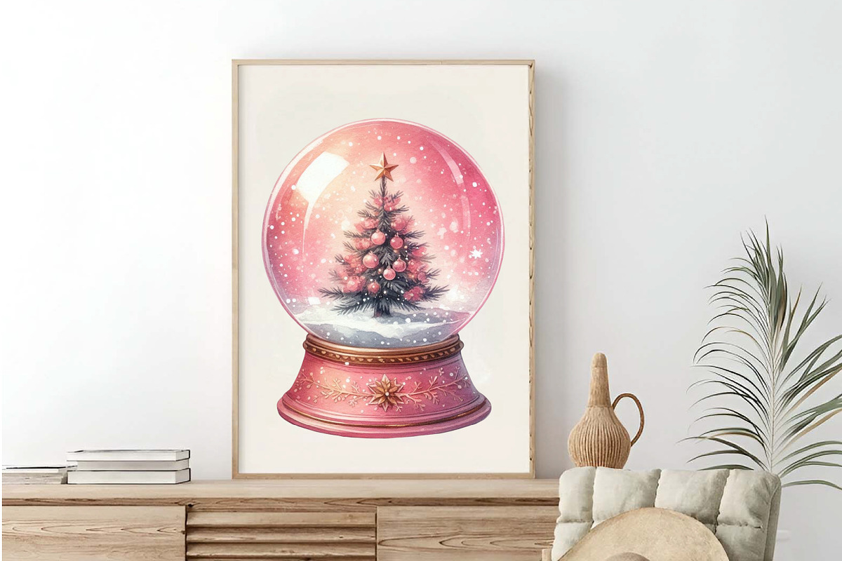 Pink Christmas Clipart Bundle, an Illustration by SinaCreation (Photo 5 of 7)