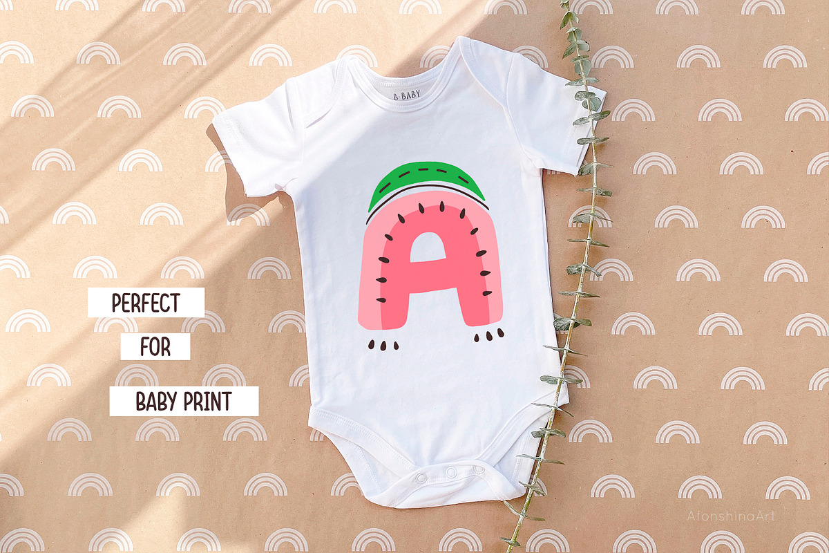 Watermelon alphabet set, an Illustration by AfonshinaArt (Photo 4 of 8)