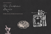 Brunch Clipart, Champagne Doodle Art, a Food Illustration by The October Creative (Thumbnail 13 of 13)