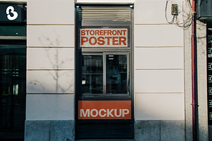 Vertical Shop Window Mockup