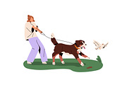 Dog behavior problems set, an Animal Illustration by PaperTrident (Thumbnail 2 of 15)