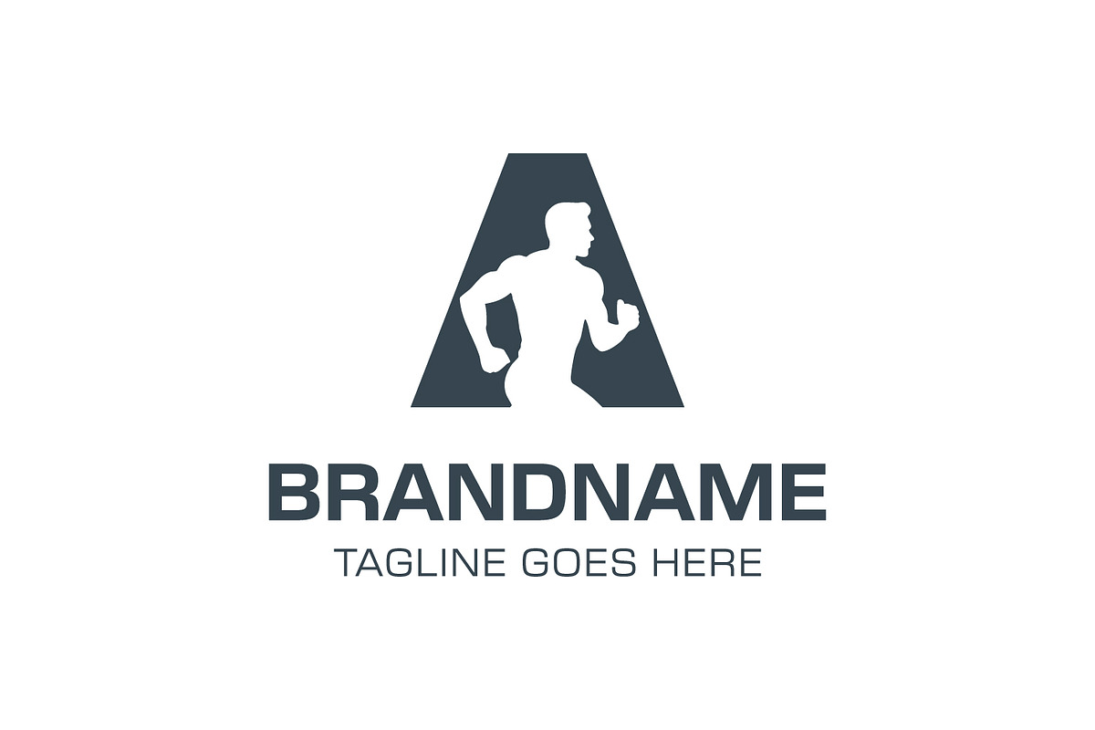 Letter A Runing Man Logo, a Branding & Logo Template by Pray Art Design Studio