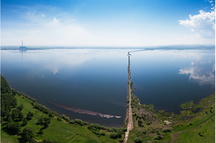 Aerial drone view of lake landscape, a Nature Photo by Jan Jack Russo Media