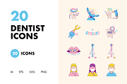 20 Dentist Icons, an Illustration by Hello Mister Frank (Thumbnail 1 of 5)