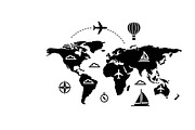 airplane travel silhouettes, an Illustration by Amazin_art (Thumbnail 5 of 31)
